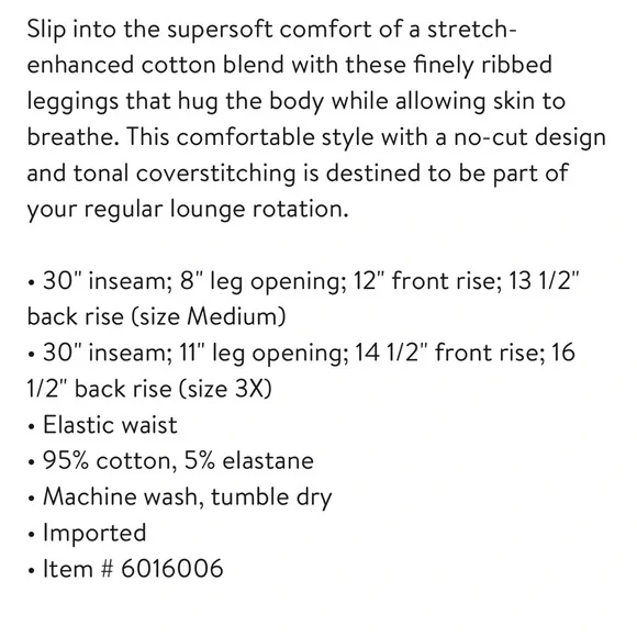 SKIMS Stretch Cotton Rib Legging, Size Small - Picture 7 of 7